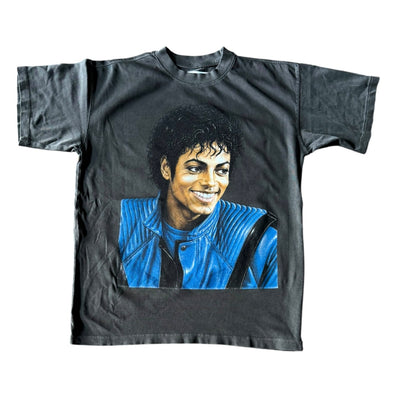 MICHAEL JACKSON BLUE JACKET TEE (CHARCOAL)