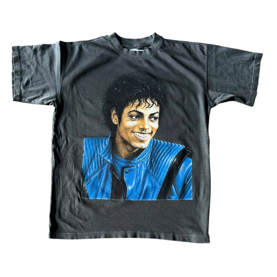 MICHAEL JACKSON BLUE JACKET TEE (CHARCOAL)