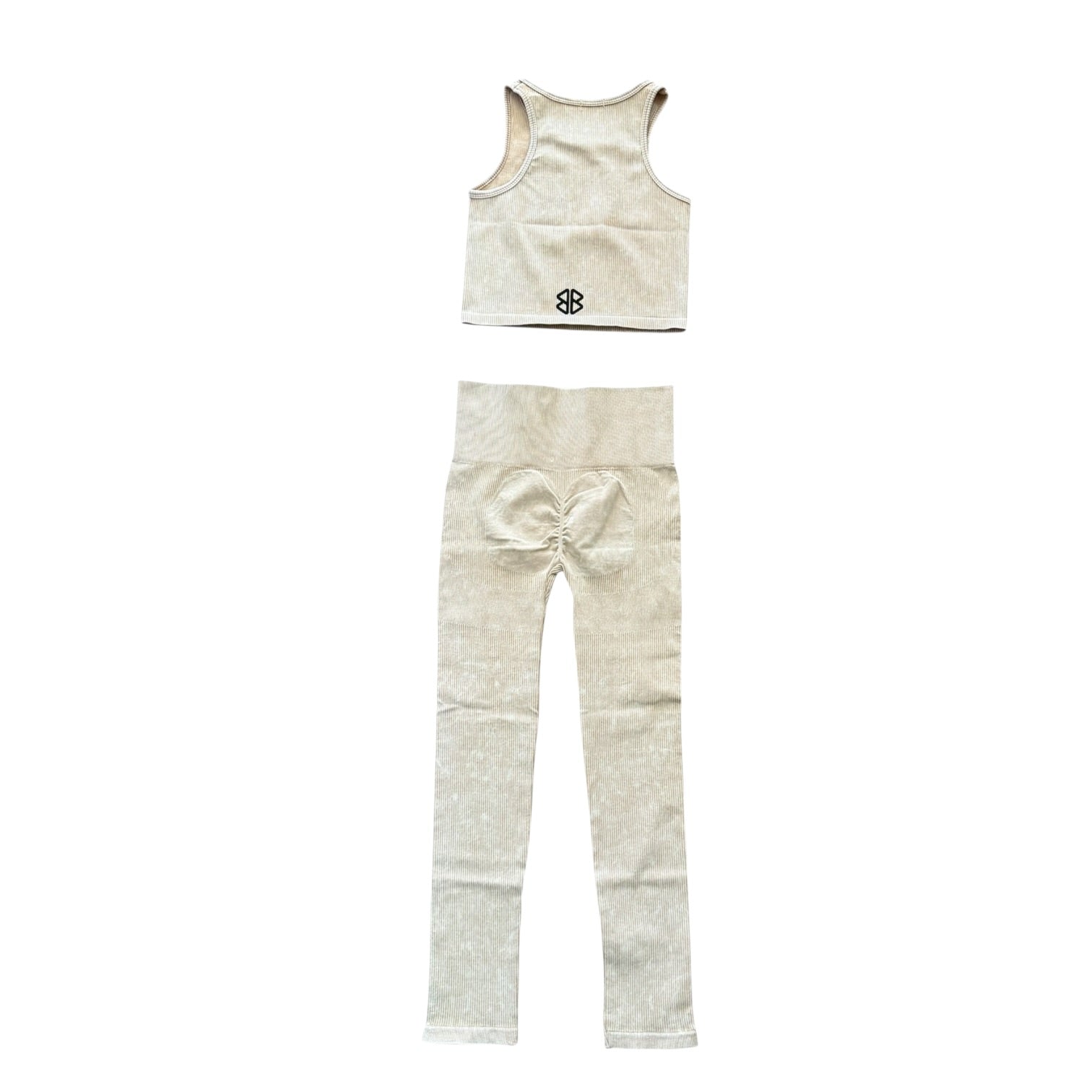 BB RIBBED WORKOUT SET (TAUPE)