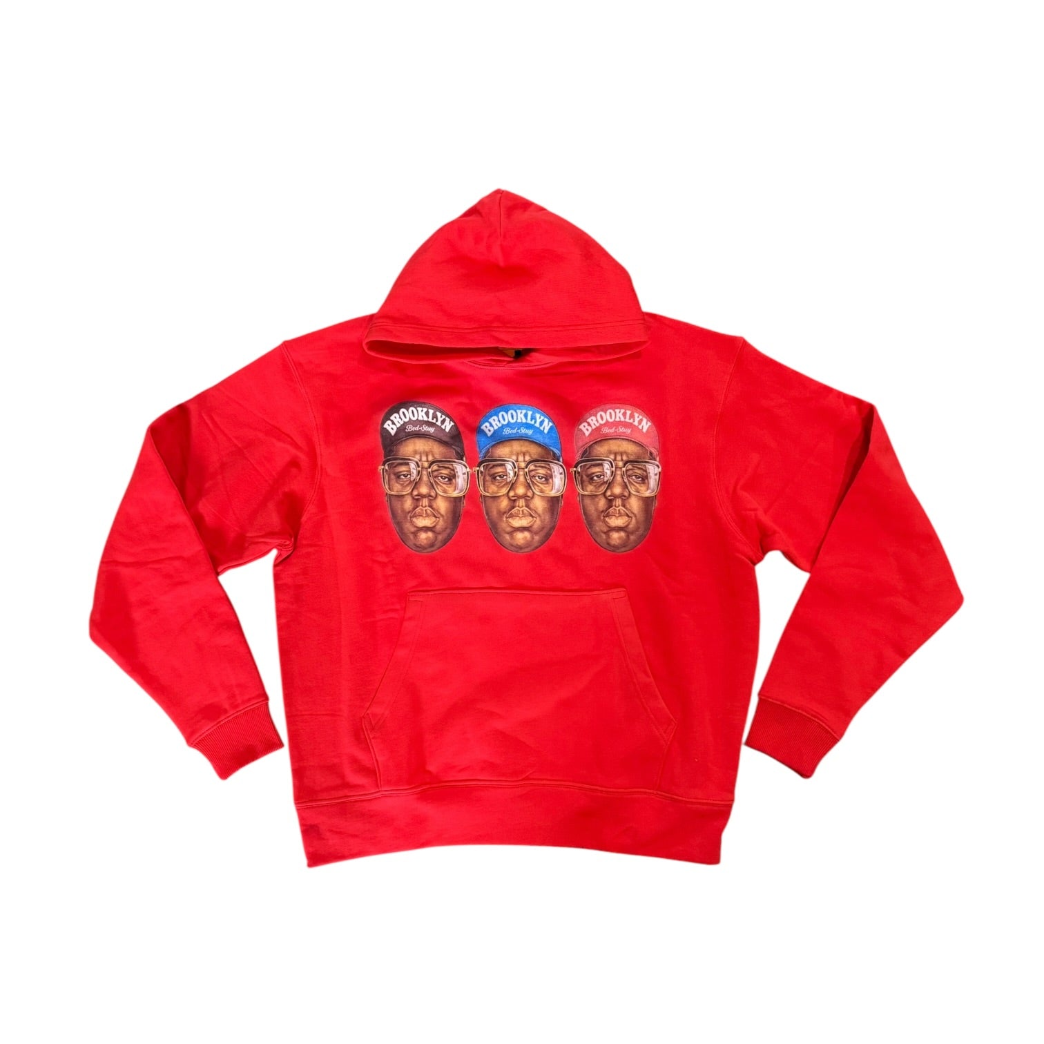 BIGGIE 3 TIMES RUNNING HAT HOODIE (RED)