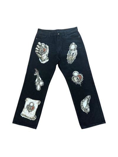 UNHINGED Love Lock Jeans (Black) - 1 of 1