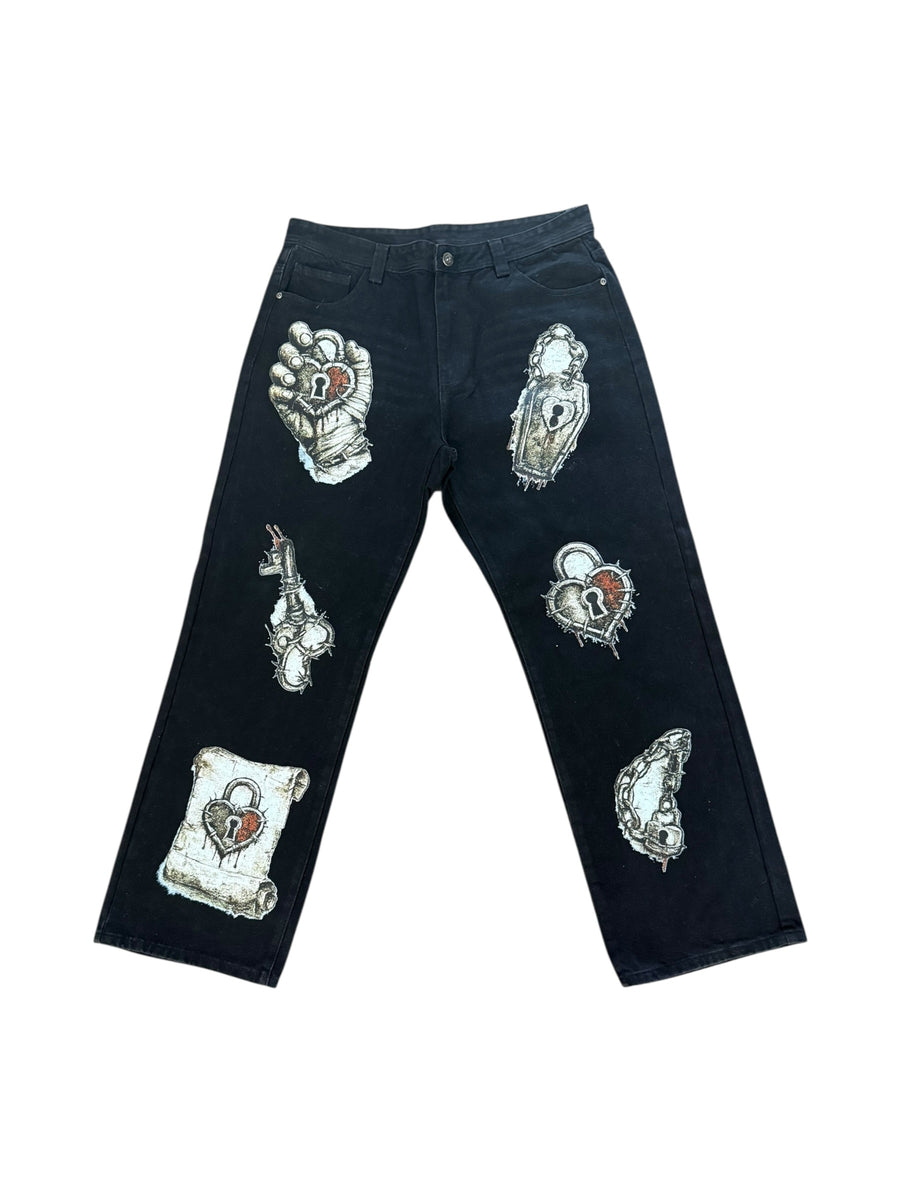 UNHINGED Love Lock Jeans (Black) - 1 of 1