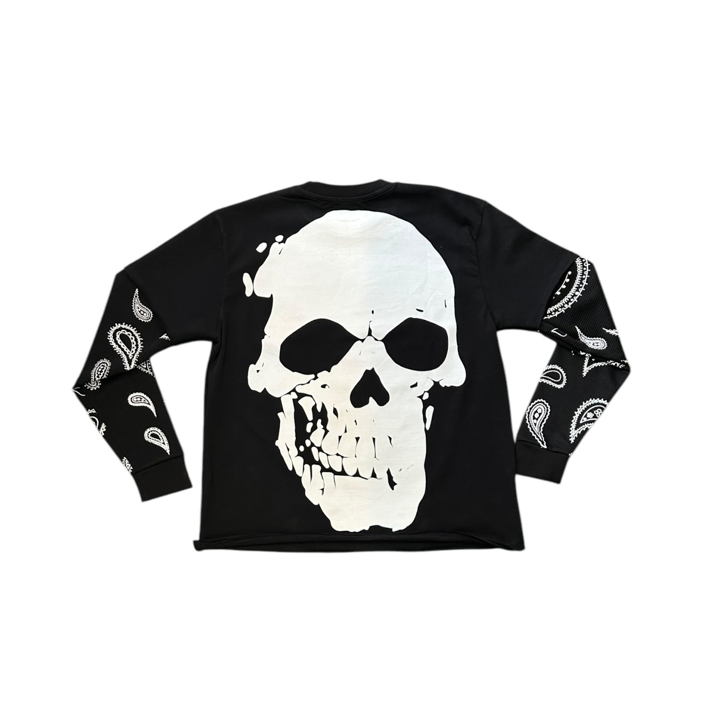 REAL ONES SKULL SKATER LONG SLEEVE TEE (BLACK)