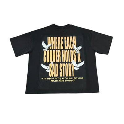 CITY OF GODS 2 PANEL TEE ( BLACK)