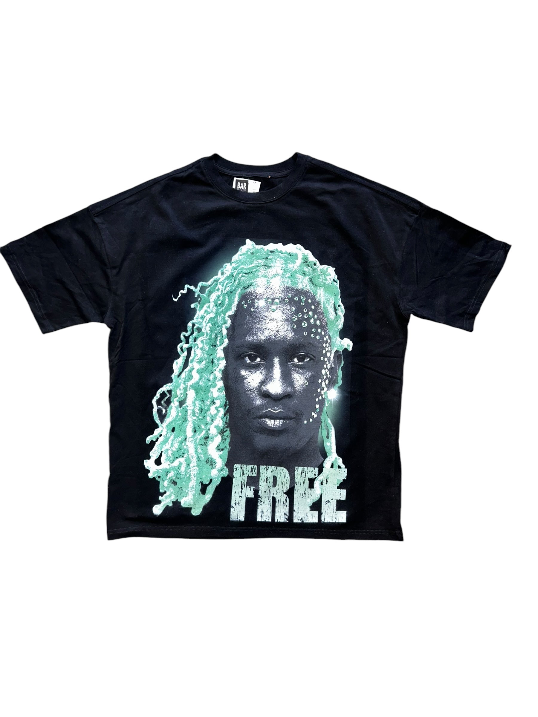 DR FREE THUG CROPPED BOXIE TEE (BLACK)