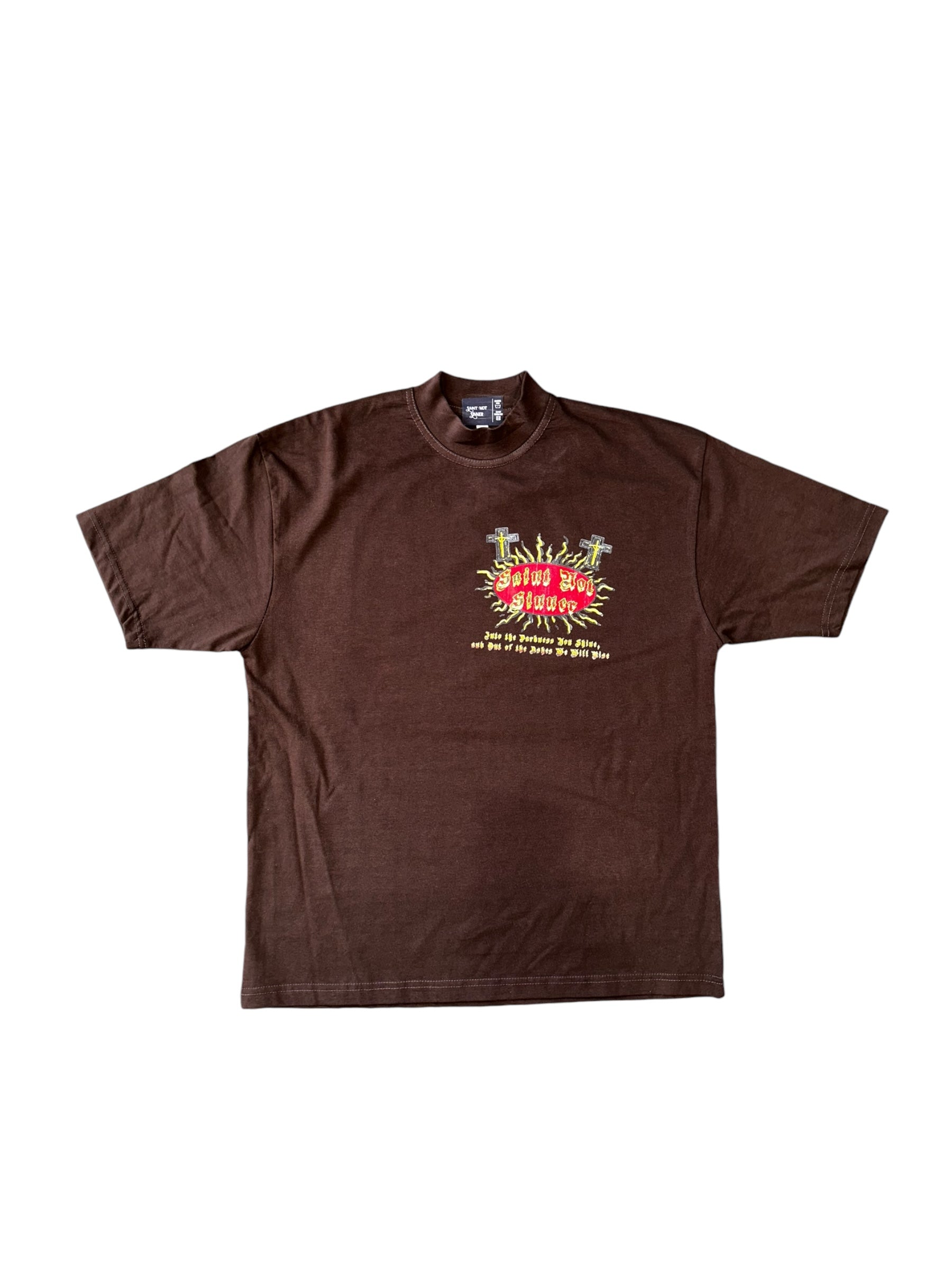 SNS EVERY SAINT CROPPED TEE (BROWN)