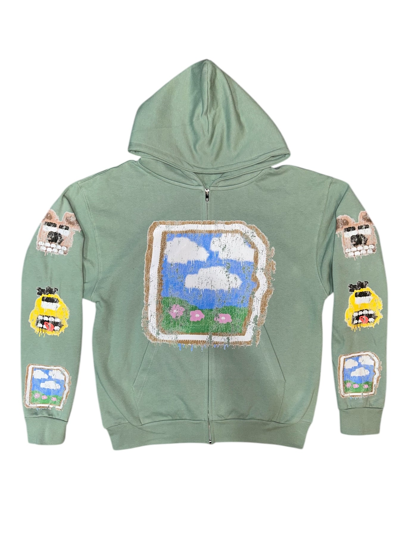WLN1217 ARCADE COLLECTION BLUE SKY ZIP HOODIE (TEAL)