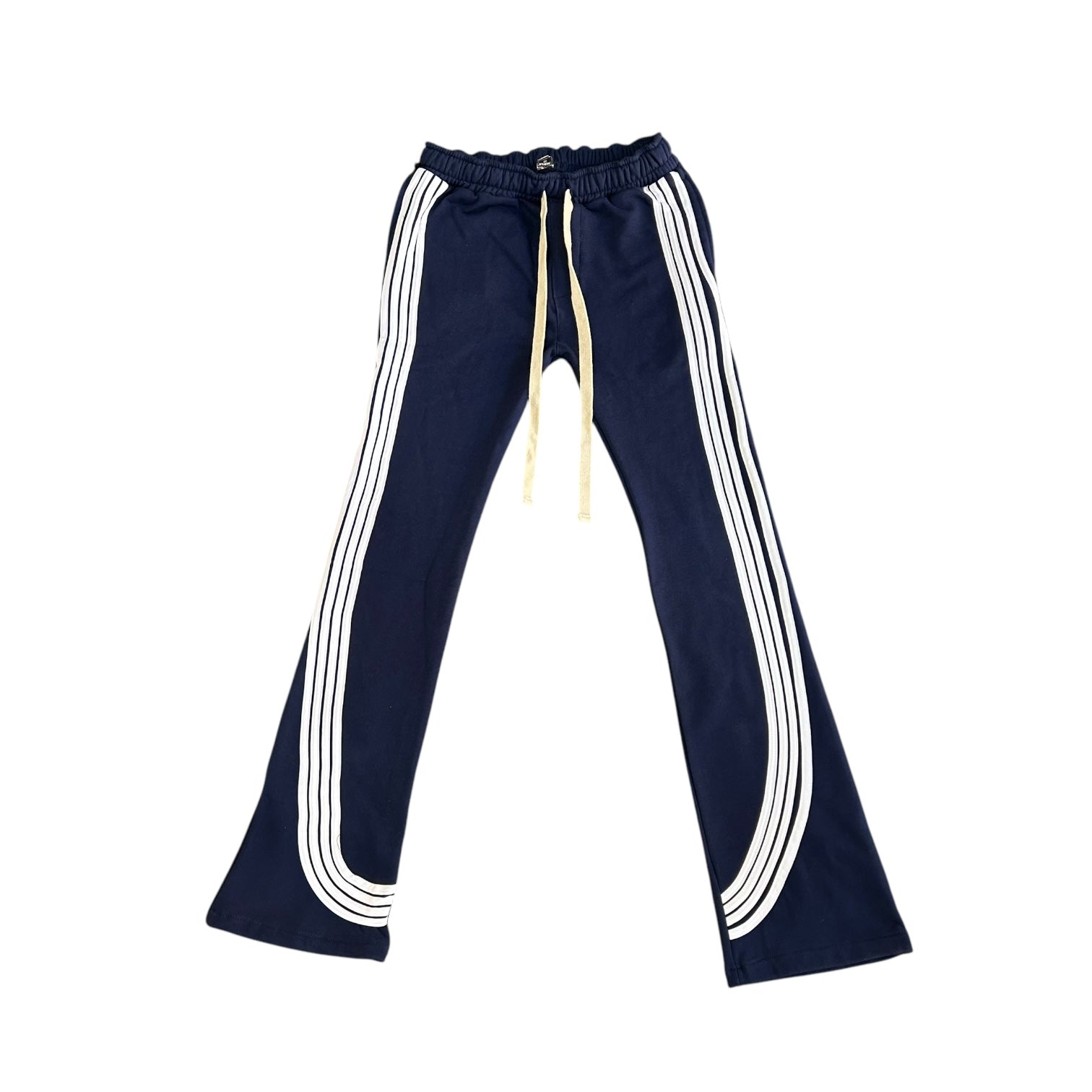 DRESS REHEARSAL IRREGULAR STRIPE SWEATSUIT PANTS (NAVY)