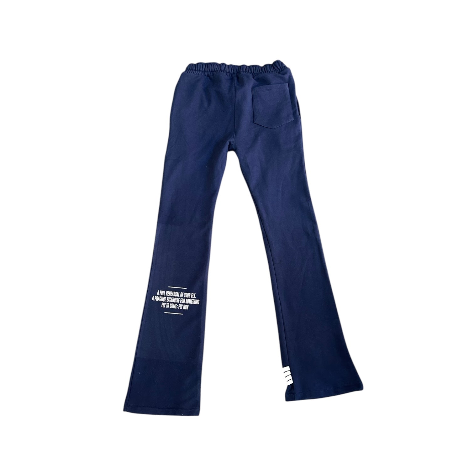 DRESS REHEARSAL IRREGULAR STRIPE SWEATSUIT PANTS (NAVY)