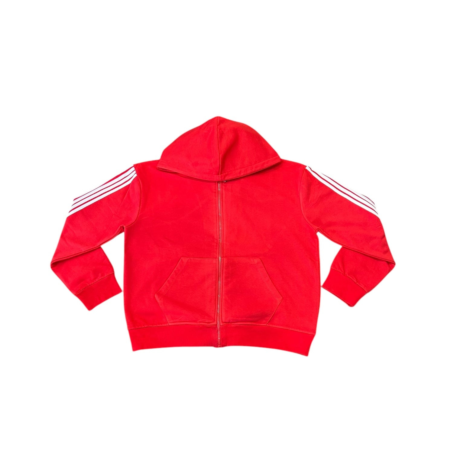 DRESS REHEARSAL IRREGULAR STRIPE SWEATSUIT JACKET (RED)
