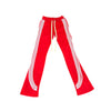 DRESS REHEARSAL IRREGULAR STRIPE SWEATSUIT PANTS (RED)
