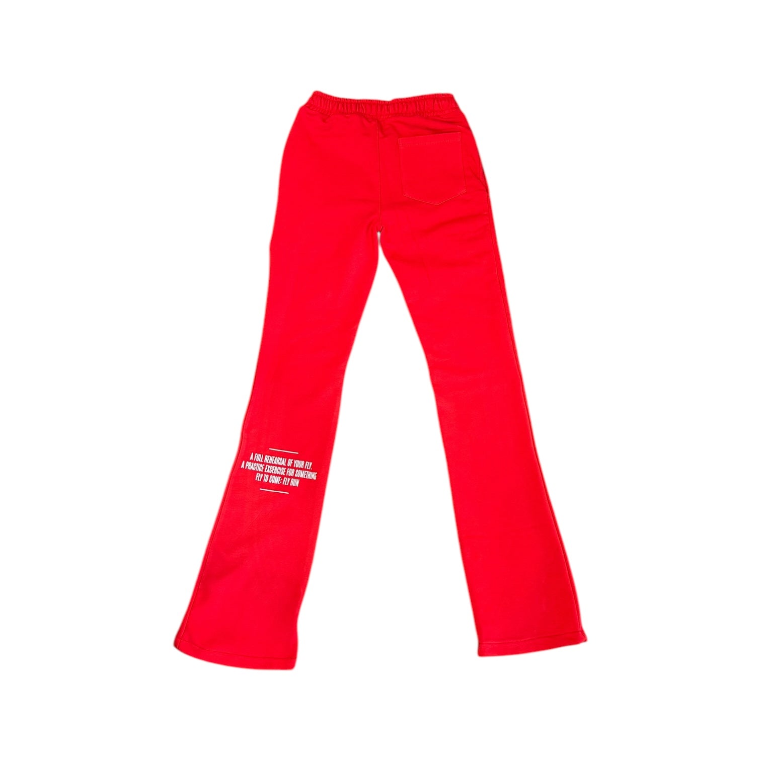 DRESS REHEARSAL IRREGULAR STRIPE SWEATSUIT PANTS (RED)