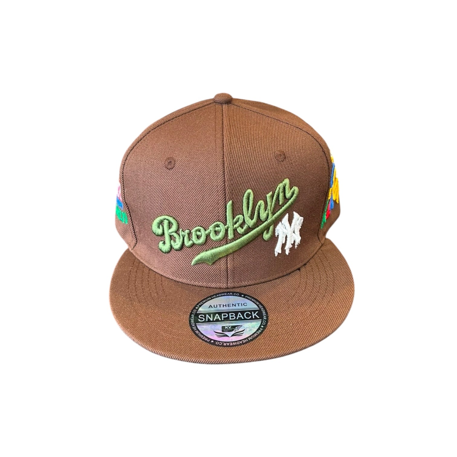 Brooklyn Snapback Baseball Cap - Black Canvas With Leather Label, Adjustable Hip-Hop Hat