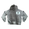 SNS SAINT WORD (WHITE) RHINESTONE HOODIE (WASHED GREY)