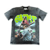 SNS SAINT SLIME BASEBALL RHINESTONE ACID WASH TEE (GREY)