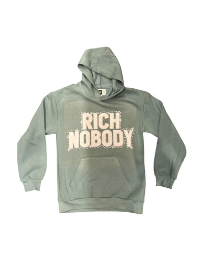 BB RICH NOBODY RHINESKULL HOODIE (TEAL)