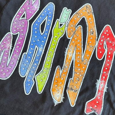 SNS SAINT WORD RHINESTONE TEE (BLACK)