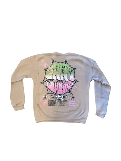 DIRTY LAUNDRY GREEN FACE CREWNECK (Tan)