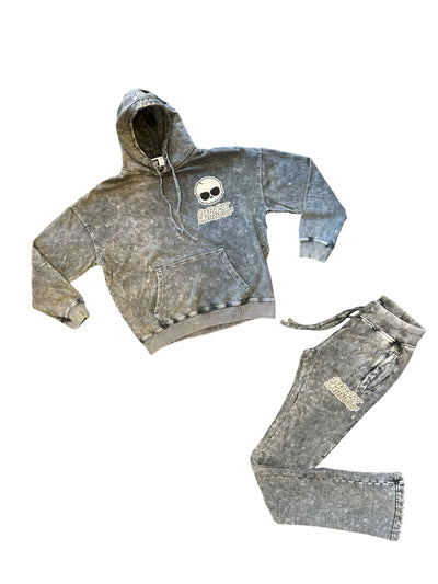 RICH NOBODY SWEATSUIT (ACID BLACK)