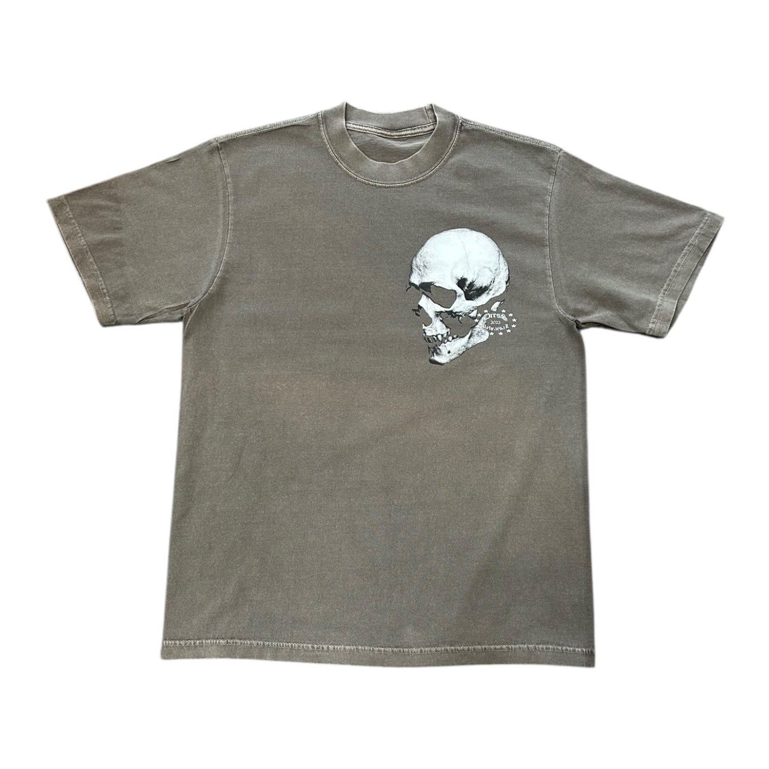 DRESS REHEARSAL SKULL TEE (WASHED GREY)