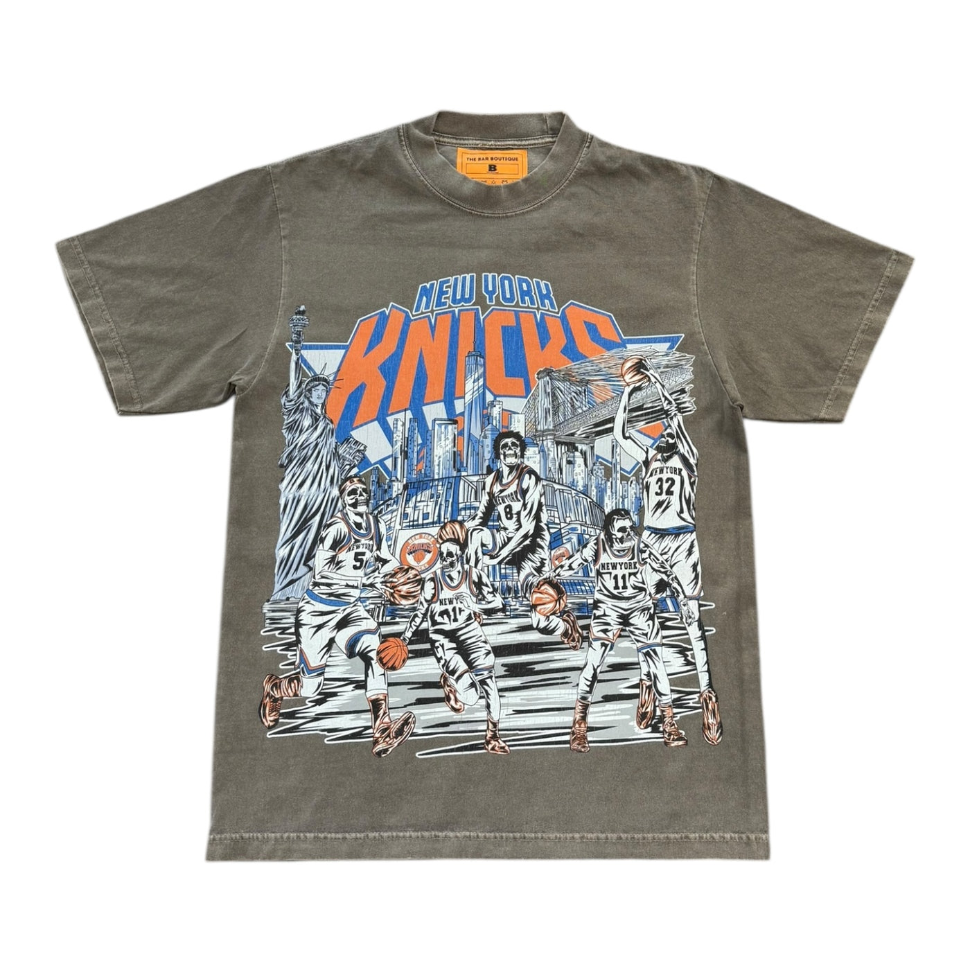 BB NEW YORK KNICKS TEE (WASHED GREY)