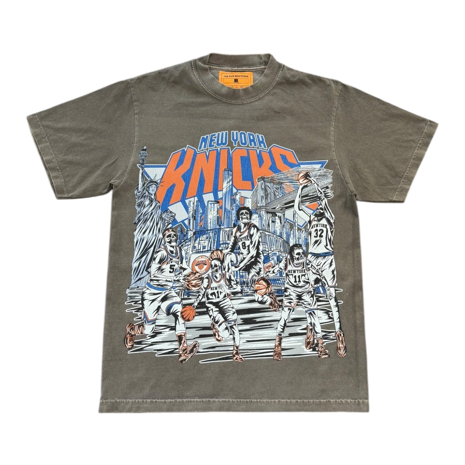BB NEW YORK KNICKS TEE (WASHED GREY)