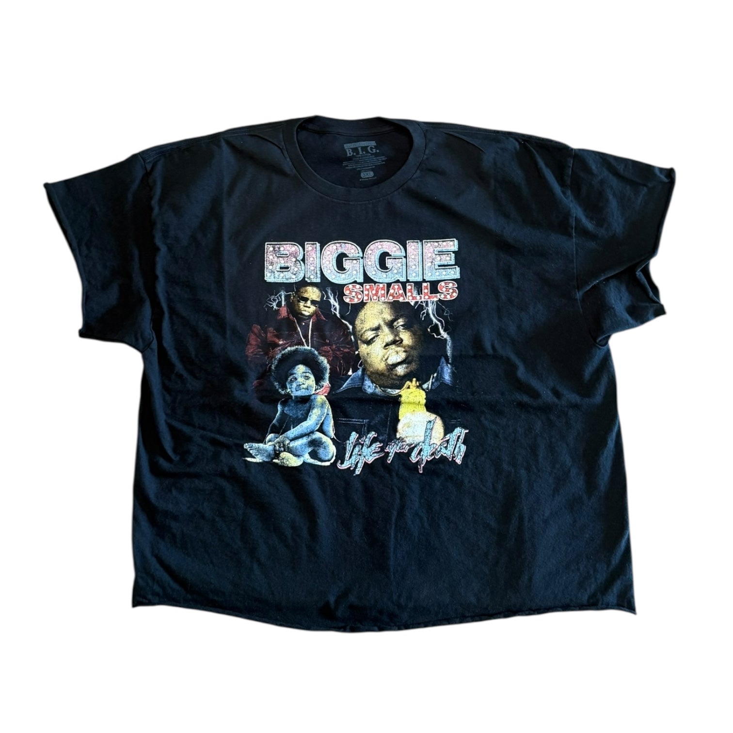 BB BIGGIE CUSTOMIZED RHINESTONE TIE DYE TANKS AND TEES (BLACK)