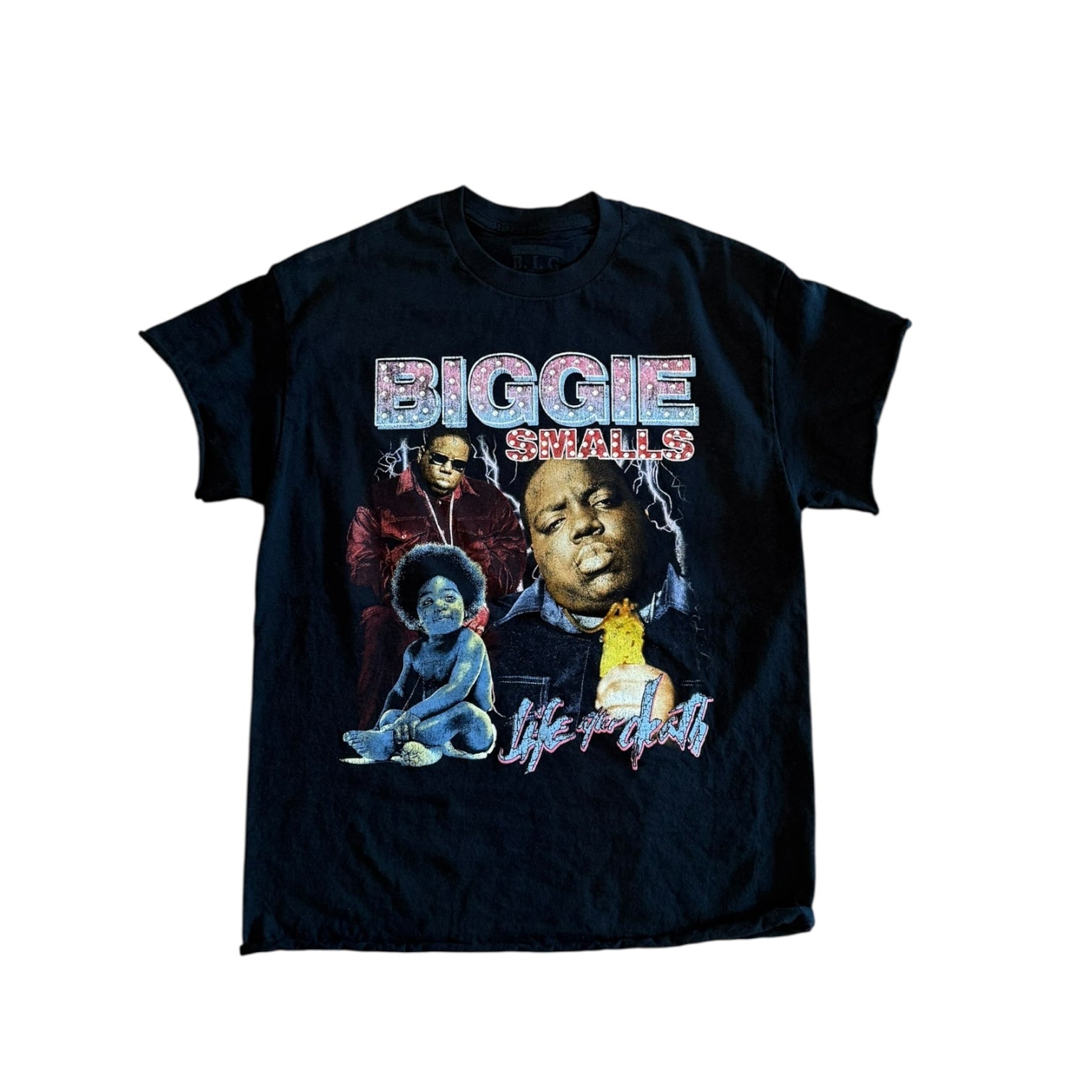 BB BIGGIE CUSTOMIZED RHINESTONE TIE DYE TANKS AND TEES (BLACK)