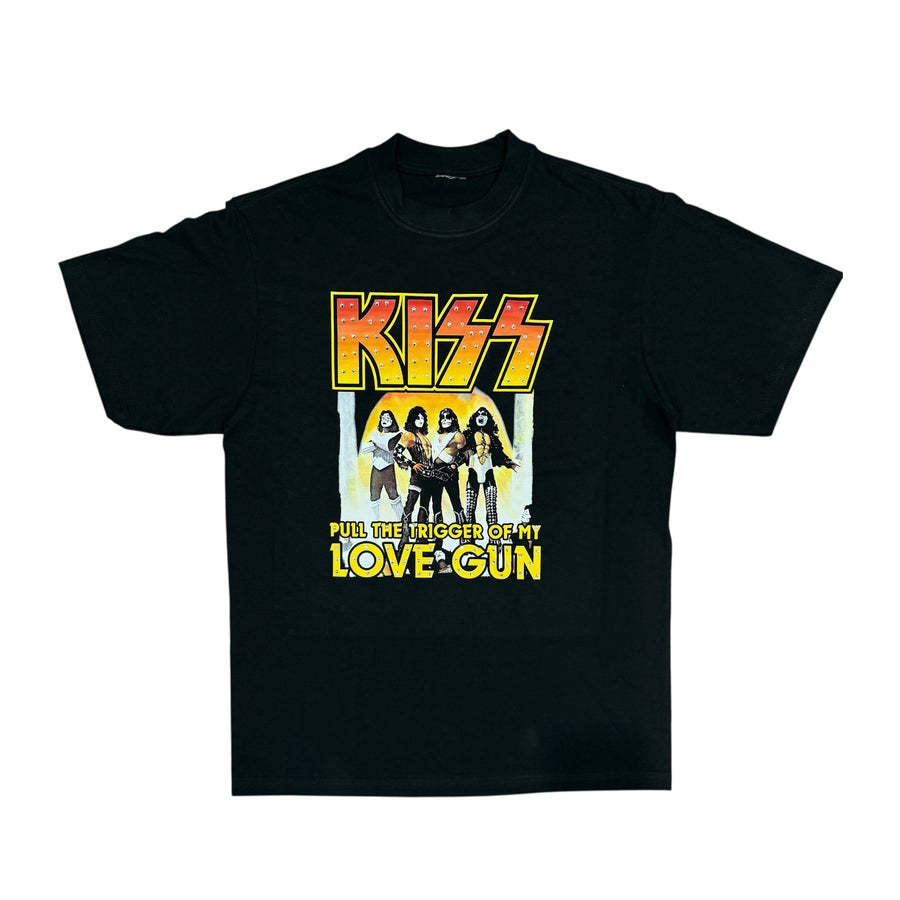 BB KISS LOVE GUN RHINESTONE TEE (BLACK)