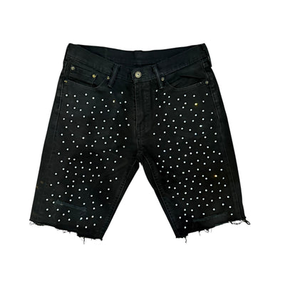 BB MEN’S LEVI’S CUSTOMIZED RHINESTONE JEAN SHORTS - DROP 7/18/25