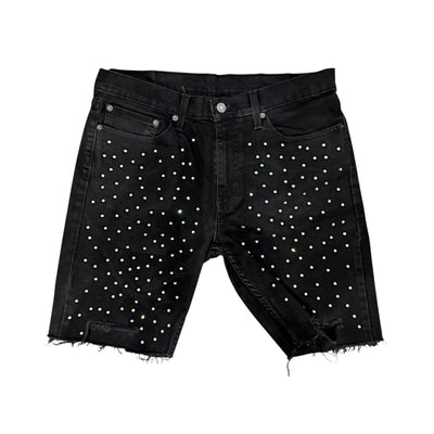 BB MEN’S LEVI’S CUSTOMIZED RHINESTONE JEAN SHORTS - DROP 7/18/25