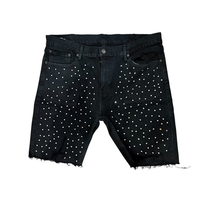 BB MEN’S LEVI’S CUSTOMIZED RHINESTONE JEAN SHORTS - DROP 7/18/25