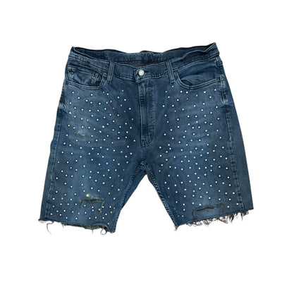 BB WOMEN’S LEVI’S CUSTOMIZED RHINESTONE JEAN SHORTS - DROP 7/18/25