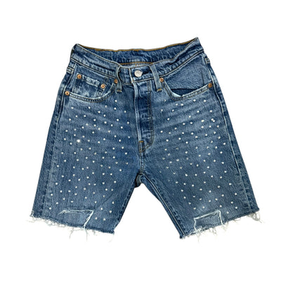 BB MEN’S LEVI’S CUSTOMIZED RHINESTONE JEAN SHORTS - DROP 7/18/25