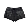 BB WOMEN’S CUSTOMIZED RHINESTONE STAR JEAN SHORT (BLACK) - DROP 7/18/25