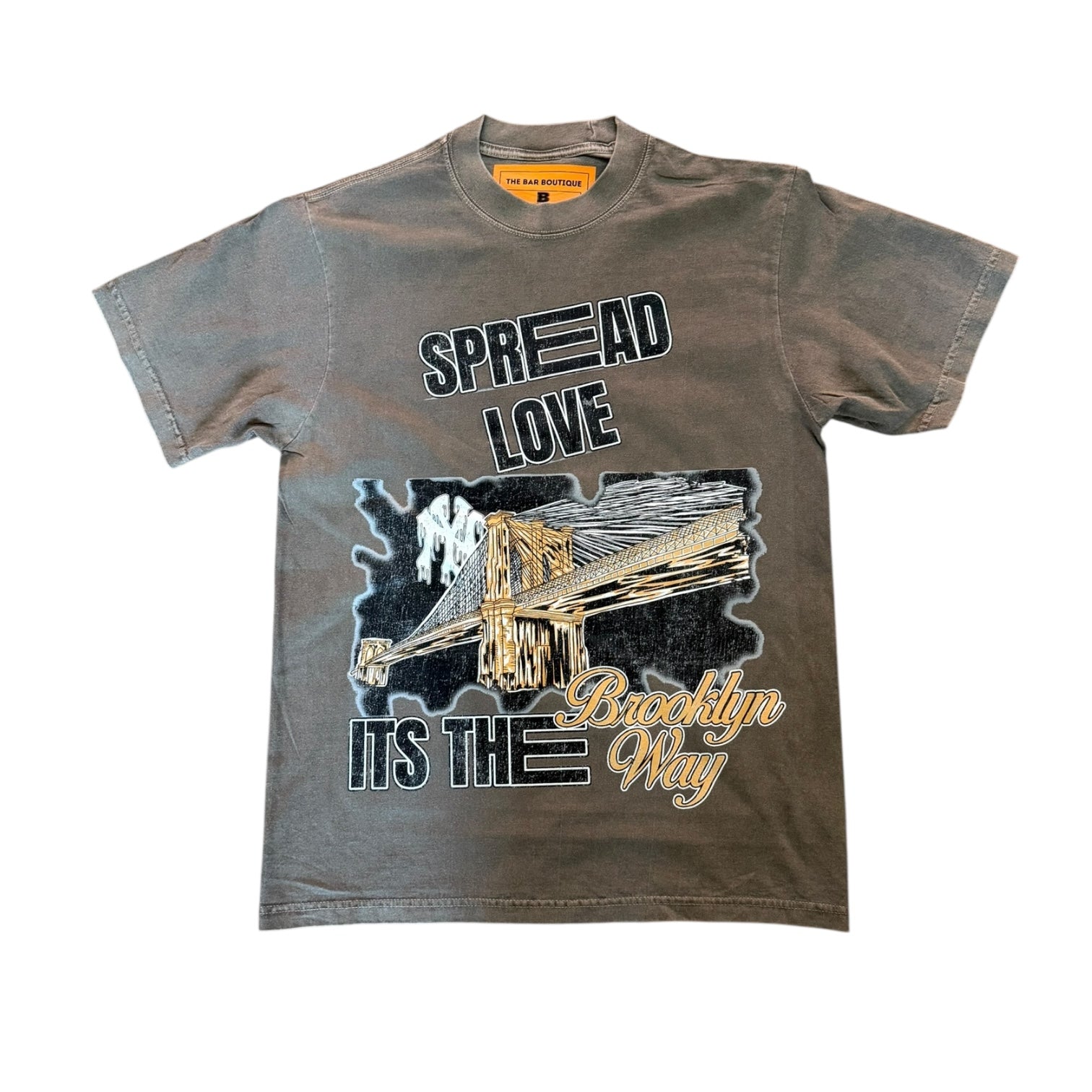 BB SPREAD LOVE ITS THE BROOKLYN WAY TEE (WASHED GREY)