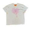 WEB HEART CROPPED TEE (CREAM)