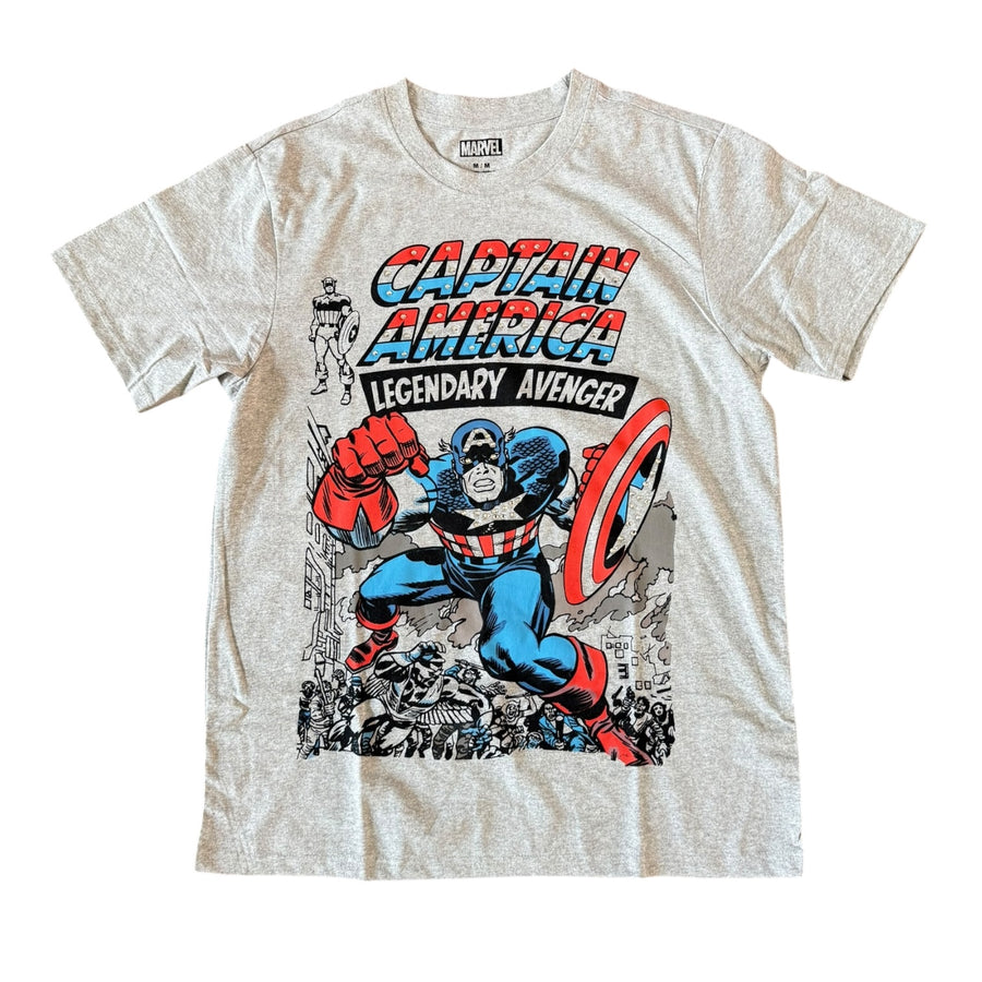 Comic Collection - CAPTAIN AMERICA RHINESTONE TEE (GREY)