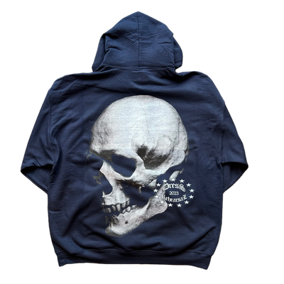 DR SKULL BLUE HOODIE (NAVY)