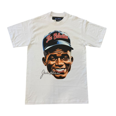 TC JACKIE CARTOON (RED WORDS) TEE (WHITE)