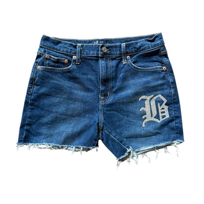 BB WOMEN’S GAP (B) CUSTOMIZED RHINESTONE JEAN SHORTS - DROP 7/25/25