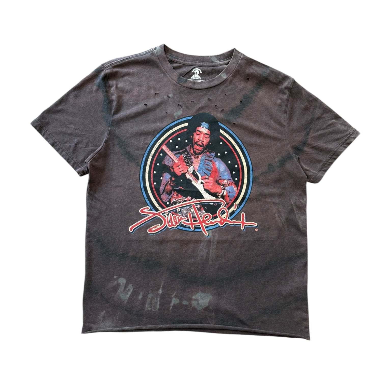 JIMMY HENDRIX RHINESTONE TEE (TIE DYE DARK GREY)