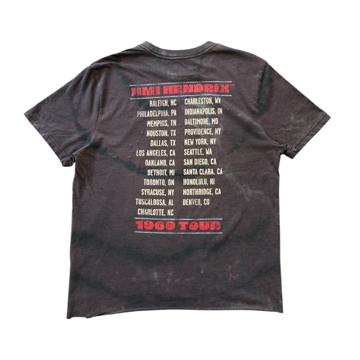 JIMMY HENDRIX RHINESTONE TEE (TIE DYE DARK GREY)