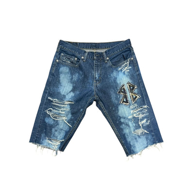 BB MEN’S LEVI’S (NEW BB) CUSTOMIZED RHINESTONE JEAN SHORTS - DROP 8/1/25