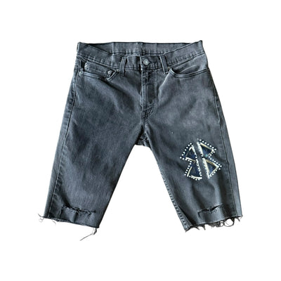 BB MEN’S LEVI’S (NEW BB) CUSTOMIZED RHINESTONE JEAN SHORTS - DROP 8/1/25