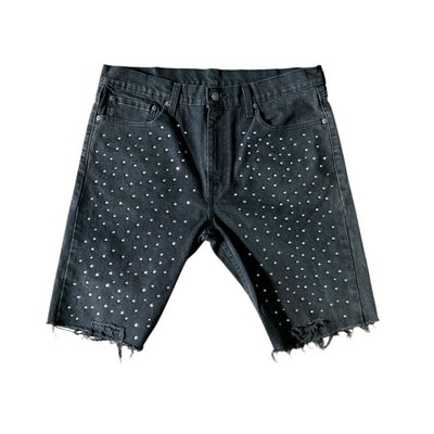 BB MEN’S LEVI’S CUSTOMIZED RHINESTONE JEAN SHORTS - DROP 8/1/25