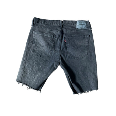 BB MEN’S LEVI’S CUSTOMIZED RHINESTONE JEAN SHORTS - DROP 8/1/25