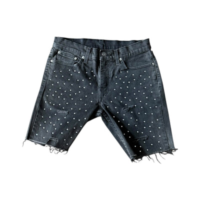 BB MEN’S LEVI’S CUSTOMIZED RHINESTONE JEAN SHORTS - DROP 8/1/25