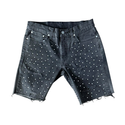 BB MEN’S LEVI’S CUSTOMIZED RHINESTONE JEAN SHORTS - DROP 8/1/25