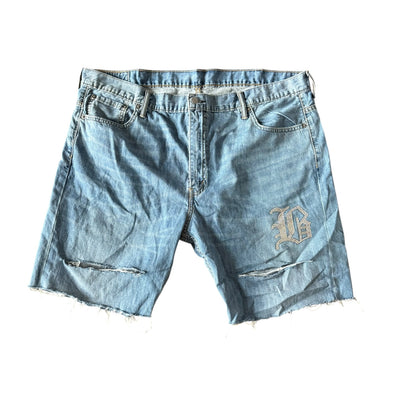 BB MEN’S LEVI’S (B) CUSTOMIZED RHINESTONE JEAN SHORTS - DROP 8/1/25